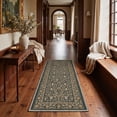 thumbnail image 5 of GENIMO 2'x3' Area Rug for Entryway, Machine Washable Non Slip Low Pile Indoor Door Mat for Front Door Kitchen Bathroom, Classic Floral, Antique Emerald, 5 of 5