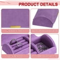 thumbnail image 3 of Caja de Joyería de Viaje Pequeña Uxcell, Caja para Anillos, Organizador de Almacenamiento de Joyería Portátil para Anillos, Collares, Pendientes, Regalo para Mujeres y Niñas con Caja de Regalo, Morado, 3 of 7