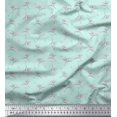 thumbnail image 1 of Soimoi Green Silk Fabric Freesia Floral Printed Fabric 1 Yard 44 Inch Wide, 1 of 5