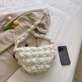 thumbnail image 2 of Bolsas de vagabundo para mujer, bolsa de pecho de ocio acolchada coreana, bolso de mano (beige) Likrtyny  Para Estrenar, 2 of 9