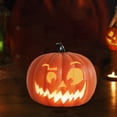 thumbnail image 3 of Linterna de calabaza de Halloween, linterna de calabaza LED, decoración de Halloween, adorno de mesa para el hogar, césped, fiesta, porche, interior y, 3 of 8