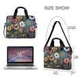 thumbnail image 3 of FORMRS 16" Laptop Bag Carrying Sleeve Case with Handle Travel Shoulder Briefcase, Blue Colorful Flowers, 3 of 8