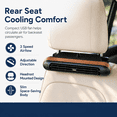 thumbnail image 5 of USB Car Fan for Backseat, 3 Speed Headrest Fan with Wood Grain Rear Seat Air Circulator and Type-C Cord, black, 5 of 6