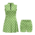 thumbnail image 3 of Yuyamidu Polka Dot Womens Tennis Dress with Shorts and Pockets Breathable Womens Athletic Clothing Sets Size XS Sleeveless Trendy Athletic Dress, 3 of 7