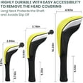 thumbnail image 4 of FINGER TEN Golf Club Head Covers Woods Driver Fairway Hybrid 3/4/5 Set, Headcovers Men 1 3 5 7 X Interchangeable Number Tag, Fit All Wood Clubs, 4 of 7