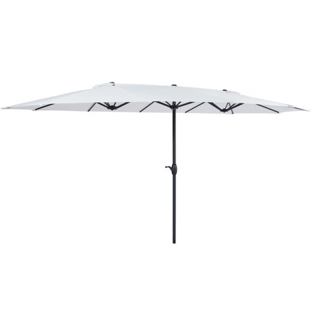 Best Choice Products 15x9-foot Large Rectangular Outdoor Aluminum Twin Patio Market Umbrella with Crank and Wind Vents, (Best Ar 15 On The Market)