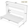 thumbnail image 4 of Twin Size Murphy Bed with Shelves, Metal Wall Bed with Foldable and Space-saving Design, White, 4 of 8