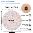 thumbnail image 2 of 10-Inch Silent Wooden Wall Clock, " Pastel Pink Blue Yellow Abstract Wall Clock Home Decor "  Silent Non-Ticking Clock, Battery Operated (AA Batteries Not Included), Artistic Home Decor, 2 of 9