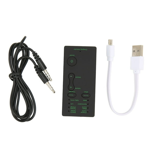 Voice Changer, Sound Card Voice Changer Professional Plug and Play 7 Modes Mini 3.5mm Interface  for Phone for Kids for Game Console