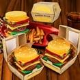 thumbnail image 3 of Funny Burger Socks Box for Men Dad Women Teen Boys - Funny Gifts Hamburger Fun Novelty Funky Crazy Silly Cool Cute Food Socks-Fathers Valentines Day Birthday Gag Christmas Gifts Stocking Stuffers L, 3 of 7