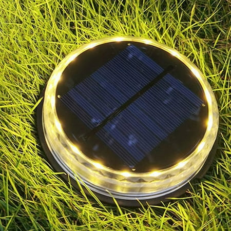 

KKCXFJX Solar Ground Lights With 17 LED Lamp Beads Warm Light Outdoor Solar Disk Lights Waterproof In-Ground Lights Solar Garden Lights Landscapes Lights Lighting & Ceiling