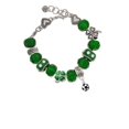 thumbnail image 2 of Delight Jewelry Resin Soccer ball - Green Irish Luck Bead Charm Bracelet, 7.5", 2 of 4