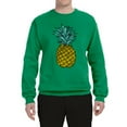 thumbnail image 2 of Wild Bobby, Trendy Tropical Pineapple, Fashion, Unisex Crewneck Graphic Sweatshirt, Kelly, Small, 2 of 4