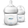 Philips Avent Natural Baby Bottle, Clear, 4oz, 2pk, SCF010/27