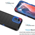 thumbnail image 3 of Tiflook for Moto G Play 2024 4G with [Built-in Screen Protector] Holster Locking Belt Clip [Military Grade 12FT Drop Tested] Full Body Carrying Kickstand Cover - Blue, 3 of 6
