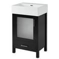 thumbnail image 3 of Resenkos 20-Inch Bathroom Vanity with Ceramic Sink, Ample Storage - Ideal for Small Bathrooms, Black, 3 of 20