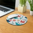 thumbnail image 5 of WIRESTER 7.88 in Round Mouse Pad with Non-Slip Rubber Base for Computers, Laptop, Office & Home - Marine Boat Crab Pattern, 5 of 5