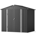 thumbnail image 5 of 8' x 6' Outdoor Storage Shed on Sale, Aiho Shed & Outdoor Storage Clearance, Metal Storage Shed for Outside, Backyard, Garden & Patio - Dark Gray, 5 of 10
