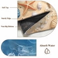 thumbnail image 5 of Abstract Blue Large Area Rugs 6x9 ft Beach Starfish Seashell Sand Ocean Waves Washable Rug Non Slip Indoor Carpet Absorbent Floor Mat for Living Room Bedroom Dining Room, 5 of 9