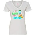thumbnail image 3 of Inktastic Happy Cinco de Mayo- sombrero Women's V-Neck T-Shirt, 3 of 5