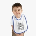 thumbnail image 3 of Eat Sleep Poop Baby Contrast Trim Jersey Bib, 3 of 3