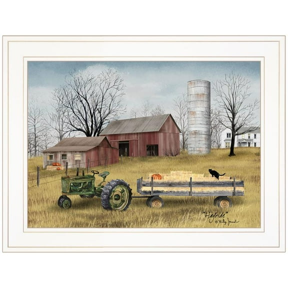 Hayride By Billy Jacobs Printed Framed Wall Art Wood Multi-Color