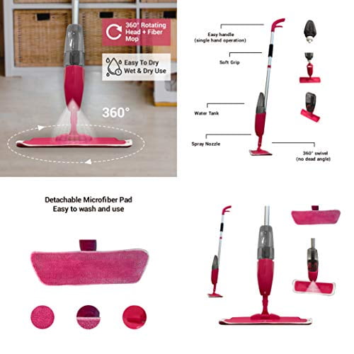 aansluiten Verzoekschrift raket AllClean) Microfiber Spray Mop for Floor Cleaning(Pink) - Walmart.com