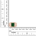 thumbnail image 5 of AFFY 8x10 mm Simulated Birthstone Men's Ring Emerald In 14K Rose Gold Plated 925 Sterling Silver. Ring Size 11, 5 of 6