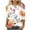 Multicolor Tops for Summer_u, variant on jtjvou Women's Floral Print Tops Trendy Fashion Going out Tops for Teen Summer Crewneck Blouse Oversize 3/4 Sleeve Pullover Multicolor,M