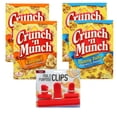 thumbnail image 1 of Crunch 'n Munch Popcorn Include Caramel and Buttery Toffee Flavor with Peanuts No Transfat Popped Corn Kernel for Snacks Kid's Adults Lunchbox Movie Nights Bundle with 3pcs Bag Clips, 1 of 7