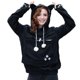 thumbnail image 1 of Kei Tomlison - Sudadera con capucha unisex con bolsa grande, manga larga, para mascotas, color negro, mediano, 1 of 1
