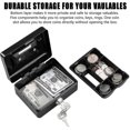 thumbnail image 3 of Mini Small Cash Box with Money Tray,Lock Box with Key,Small Safe for Kids 4.9"x 3.7"x 2.3" Black, 3 of 5