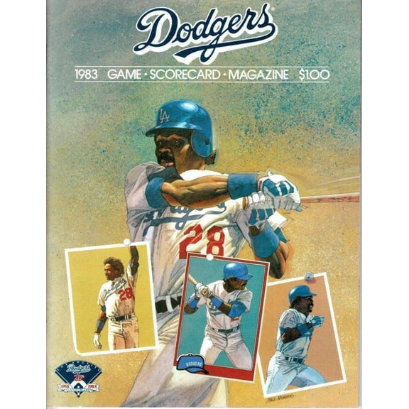 Pedro Guerrero Los Angeles Dodgers 1983 program