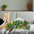 thumbnail image 3 of Letter L Soft Flannel Fleece Throw Blanket, Pine Tree Design Majuscule L with Christmas Festivities Celebration Image, Cozy Plush for Indoor and Outdoor Use, 70" x 90", Multicolor, by Ambesonne, 3 of 5
