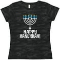 thumbnail image 3 of Inktastic Happy Hanukkah Menorah Women's T-Shirt, 3 of 5