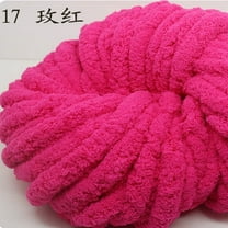 Namzi 500g Chenille Yarn Chunky Blanket Yarn, Soft Wool Crochet Yarn for Crafts, Extra Thick for Blankets Beginners,Rose