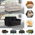 thumbnail image 6 of Timeles 1 Piece Stretch Loveseat Sofa Covers Non Slip Couch Covers Soft Jacquard Sofa Slipcover Washable Furniture Protector with 2 Throw Pillow Covers (2 Seater, Black), 6 of 7