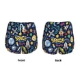 thumbnail image 5 of Lsque Colorful Space Printed Women's Running Shorts with Liner Pockets,Elastic Quick Dry Workout Athletic Gym Yoga Shorts,Womens High Waist Shorts-Large, 5 of 9