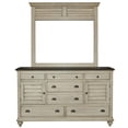 thumbnail image 4 of Sunset Trading Shades of Sand 5-Piece Wood Queen Bedroom Set in Cream/Walnut, 4 of 6