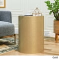 thumbnail image 3 of Noble House Jensen Modern Round Accent Table with Hammered Iron, Gold, 3 of 5