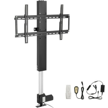KFFKFF Lift Stroke Length 28 inches Motorized TV Mount Fit for Max.50 inch TV Lift with Remote Control Height Adjustable 38-65 inch,Load Capacity 132 lbs Motorized TV