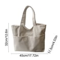 thumbnail image 2 of Tanyzvel Women's Corduroy Tote Bag, Casual Shoulder Purse with Front Pocket for Work & School, 2 of 5