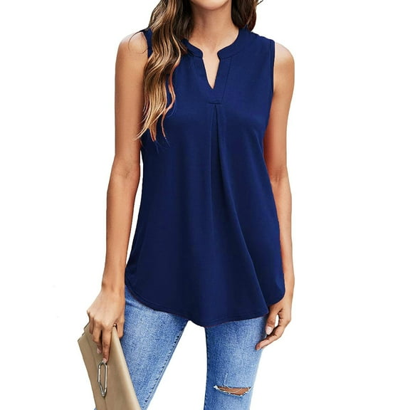 OKBOP Summer Tops for Women 2022,V-Neck Summer Sleeveless Casual Fashion Striped T-Shirt Womens Long Sleeve Blouse Women'S Sweatshirts
