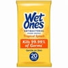 Wet Ones Antibacterial Hand Wipes Travel Pack, Tropical Splash Citrus Scent, 20 Count