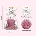 thumbnail image 4 of Regalos de flores y rosas preservadas en figuras de ángeles de vidrio, 4 of 8