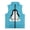 Blue Penguin Print, variant on Polyester Comfortable Kids Zip Up Vest for Winter Everyday Wear, Soft Sleeveless Fleece Jacket, Ornament Pine