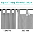 thumbnail image 4 of Pro Space 2 Panels Outdoor Curtains Tab Top (4"Long) Window Curtain for Pergola/Patio/Balcony - 50" W x 120" L - ( Gray), 4 of 7
