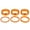 Gold, variant on Suodoka 6Pcs Bicycle Headset Spacer Aluminium Alloy Stem Spacers for Mountain Bike Road Bike Threadless Fork Tube 28.6mm 1.1in 2/3/5/10mm Size Variations in Red Color for Customization