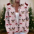 thumbnail image 3 of Women'S Christmas Sweater Cute Fun Christmas Sweater Fall And Winter Long Sleeve Knitted Sweater for Fall and Winter, Festive and Cozy, Great as Christmas Sweaters for Women ,Light pink,S, 3 of 7