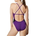 thumbnail image 2 of Speedo Women's Edge Splice One-Piece Swimsuit (Black/Purple, 26), 2 of 2